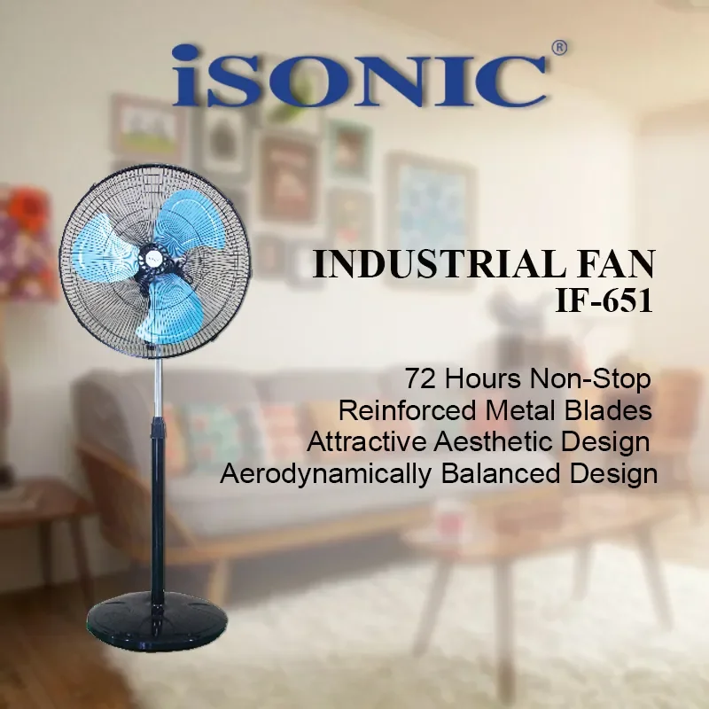 iSONIC 20 inch Industrial Stand Fan [IF-651]